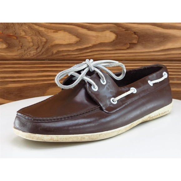 SPERRY Top-Sider Size 7.5 Boat Shoe Brown Rubber Medium Lace Up Women - Picture 1 of 11